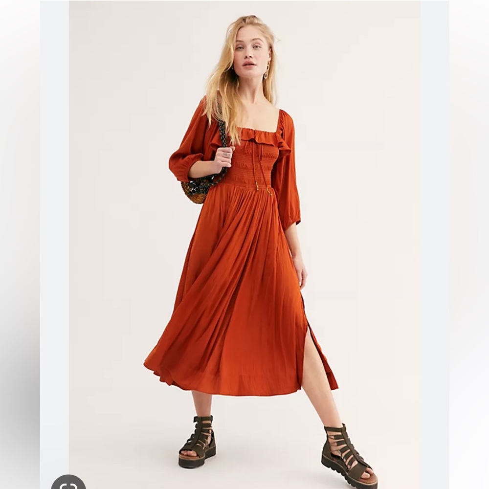 Free People Shiny Midi Oasis dress